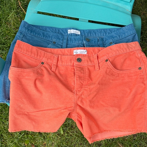 Carve Designs Pants - Carve Vibrant Orange and Blue Jean Shorts